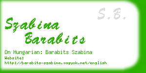 szabina barabits business card